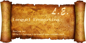 Lengyel Ernesztina névjegykártya
